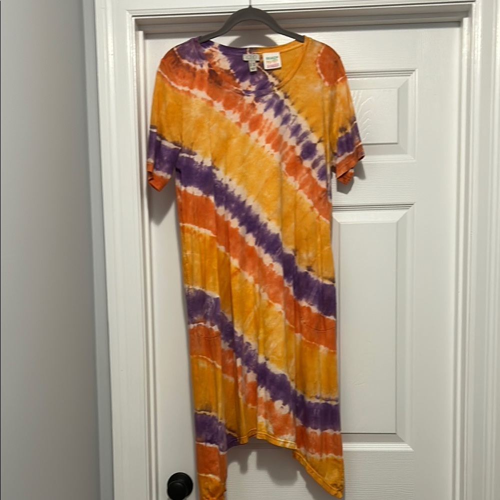LOGO by Lori Goldstein Tie-Dye Dress